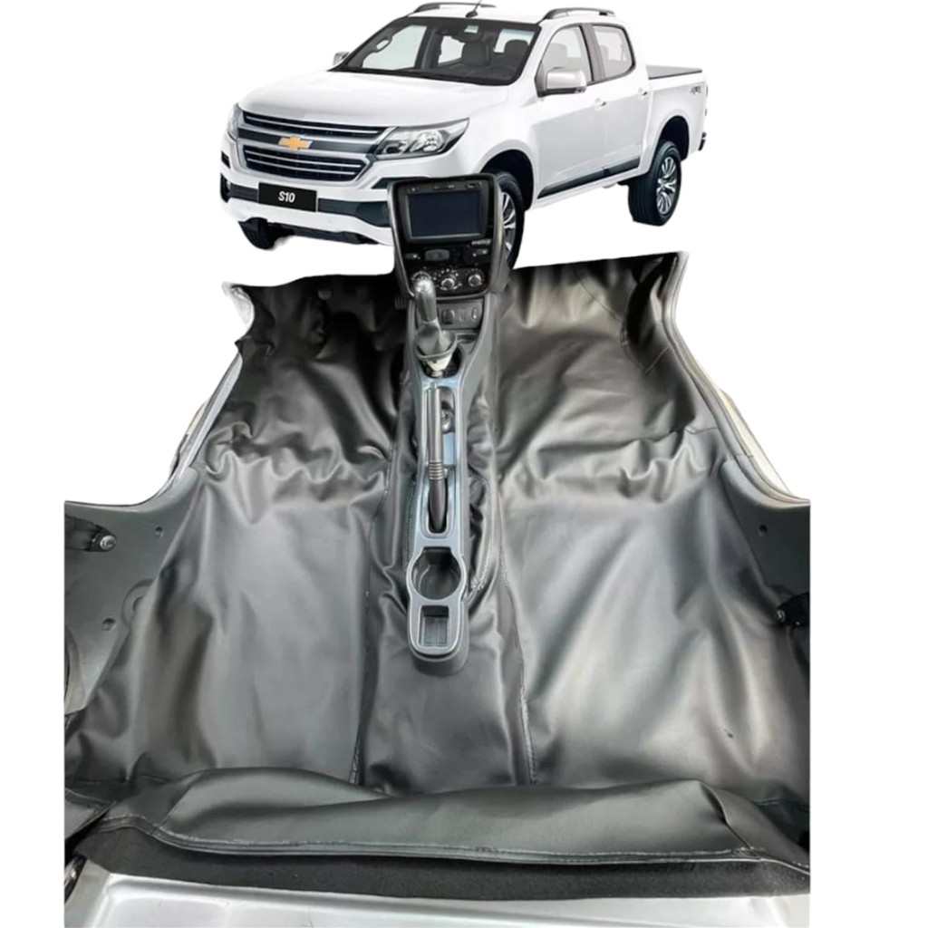 Tapete Carpete Assoalho Vinil Liso cinza S10 Dupla 2012/24