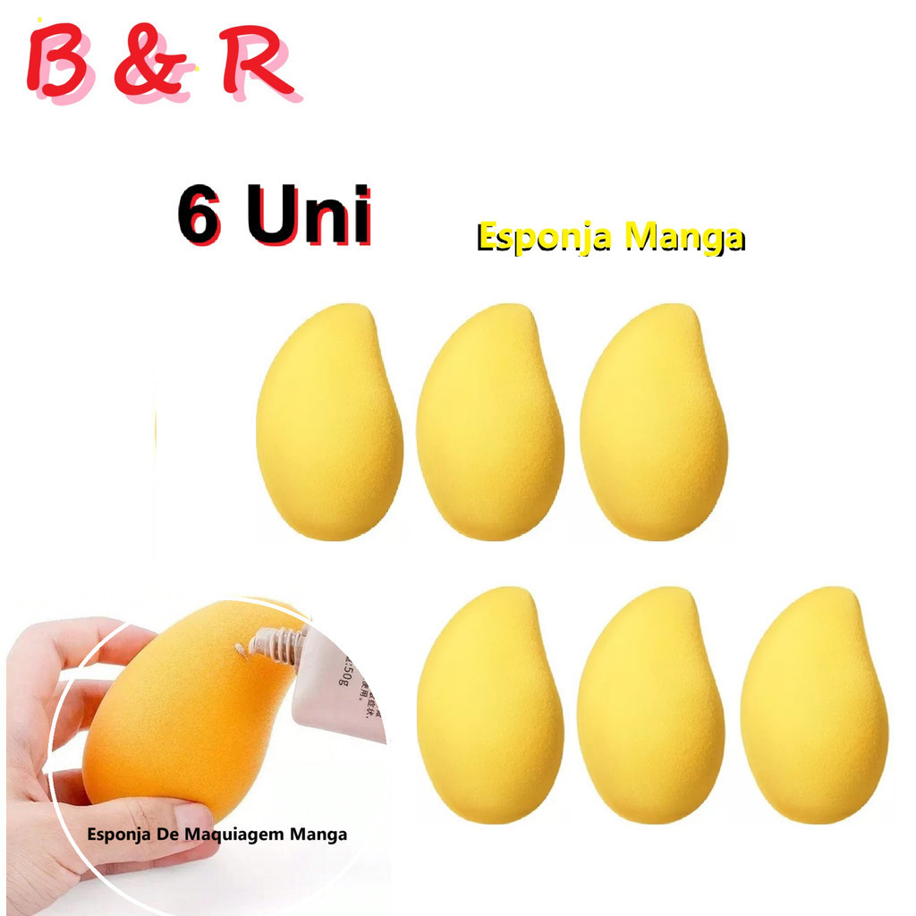 Esponja De Maquiagem Manga Amarelo em Oferta na Shopee