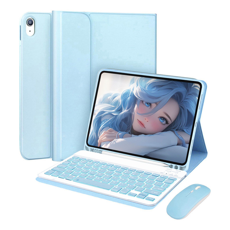 capa com teclado iluminado e mouse para iPad air4 10,9polegadas ou ipad air5 10,9polegadas