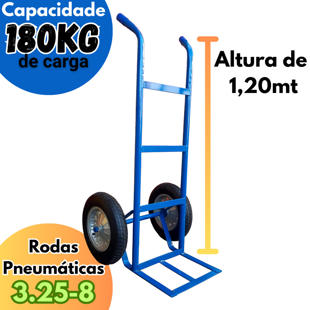 CARRO CARRINHO PARA TRANSPORTE DE CARGA ARMAZEM 180KG