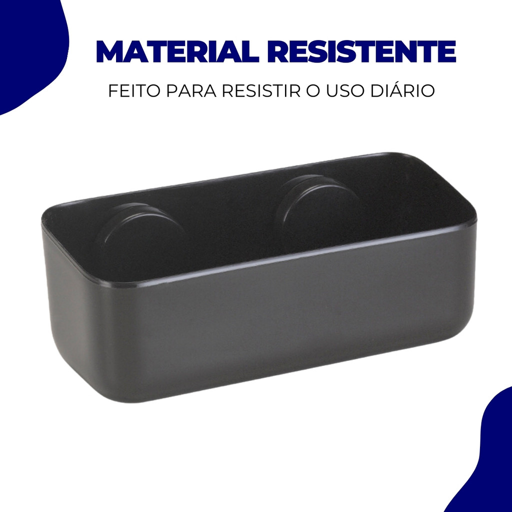 Detalhes do Porta Shampoo Organizador Prateleira Creme Cosméticos Parede Banheiro S/ Furo Ventosa Sucção Arthi