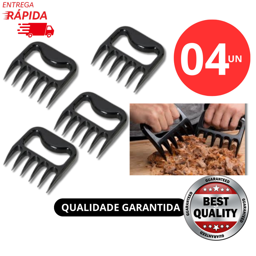 Garra de Urso para Desfiar Carne Churrasco e Saladas Multiuso Jogo 1, 2 ou 4 Unidades