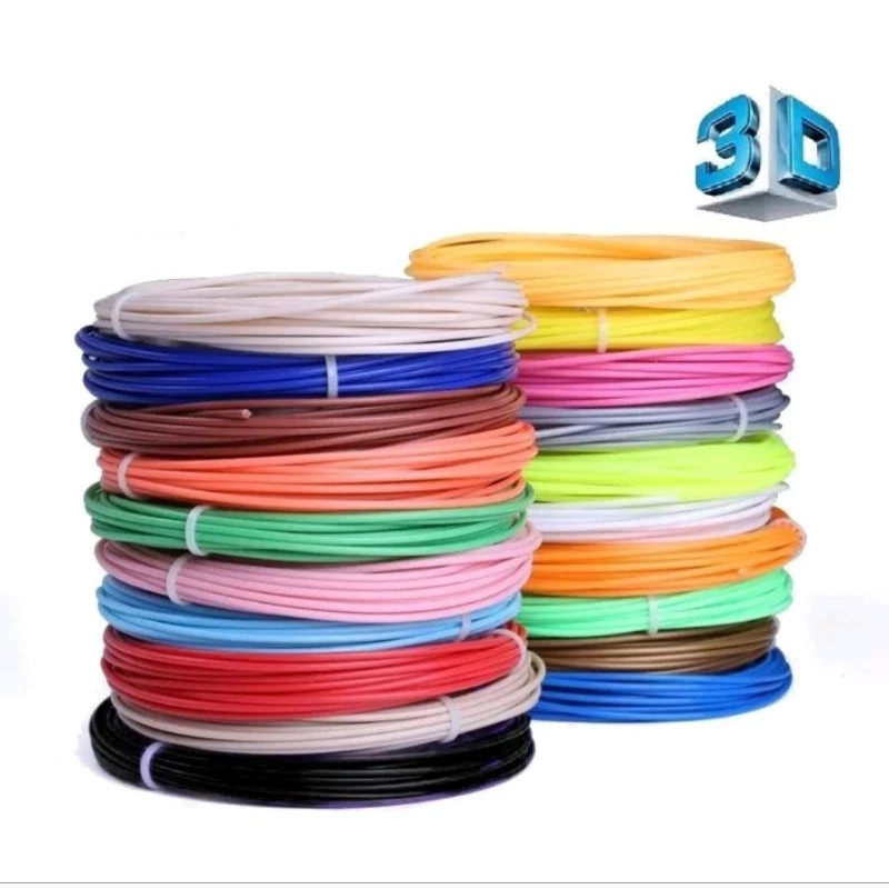 Refil de filamentos ABS 10m 20 cores aleatórias para caneta 3d