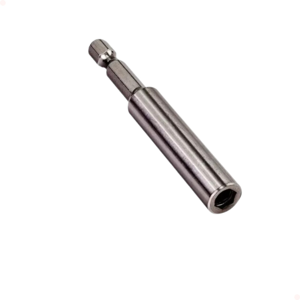 Adaptador Porta Bit Extensor 1/4 x 60mm Fertak Prolongador Magnético para Parafusadeira Furadeira Aço Cromo Vanádio