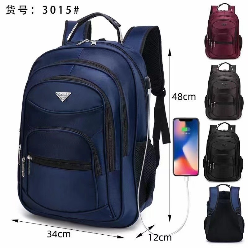 Mochila masculina espaçosa, robusta e à prova d'água para laptop Design unissex com alças reforçadas em Oferta na Shopee