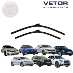 Par De Palhetas Limpador Dianteiras Nivus Polo Virtus Taos Jetta A3 Sportback Sportage X1
