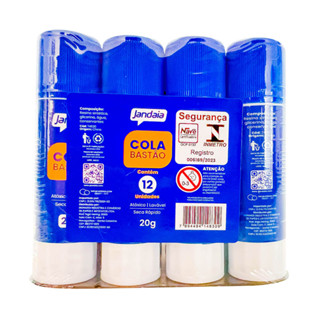 Cola Bastão Jandaia 20g– Uso Escolar- Pacote com 12 unidades em Oferta na Shopee
