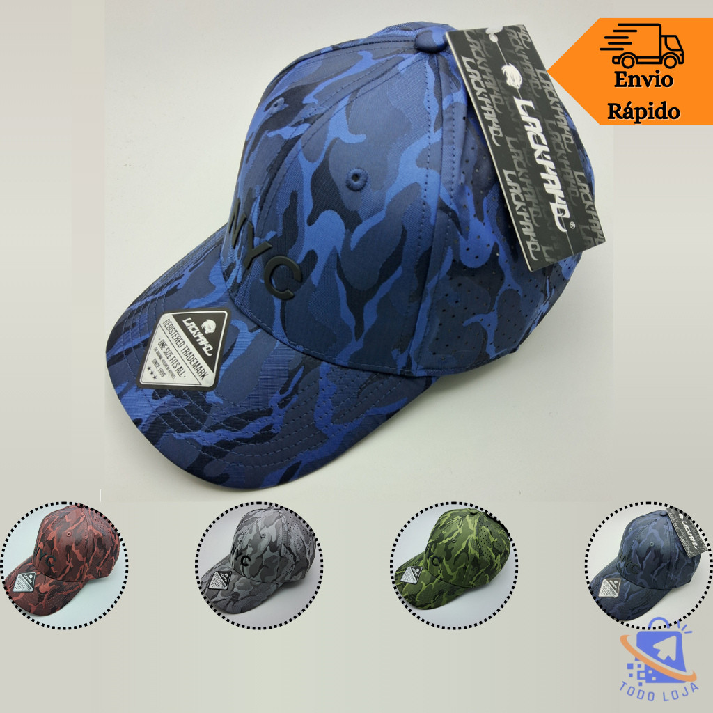 Boné Aba Curva Leopard Original NYC Camuflado Furadinho Regulagem Velcro Unissex JF-S133
