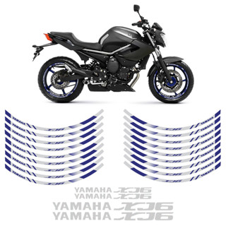 Adesivos Roda Moto Yamaha XJ6 Prata/Azul Refletivo Completo em Oferta na Shopee