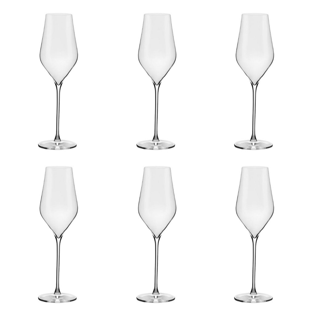 Jogo de 6 Taças de Cristal Espumante 310ml Classic Dandy em Oferta na Shopee