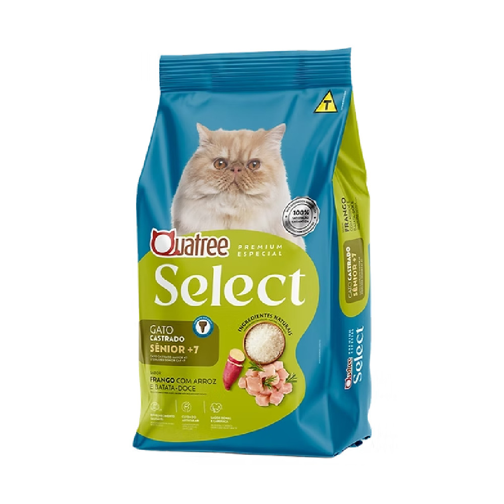 Imagem Raçao Quatree Select Gatos Castrados Senior 10,1Kg