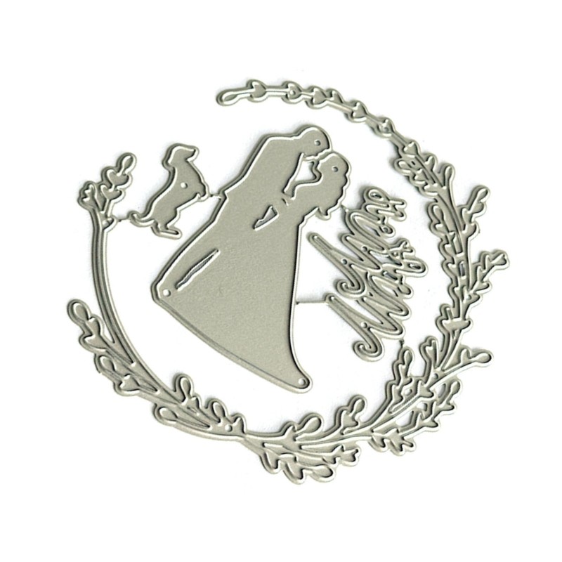 blg Noiva E Noivo Corte Metal Estênceis Gravação Aço Carbono Morrer Scrapbooking Para Diário Cartão Makin