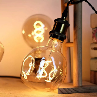 Lampada Led Filamento Gold Bumped AlineWare Globo Retrô Vintage S G125 Espiral 110/220v em Oferta na Shopee