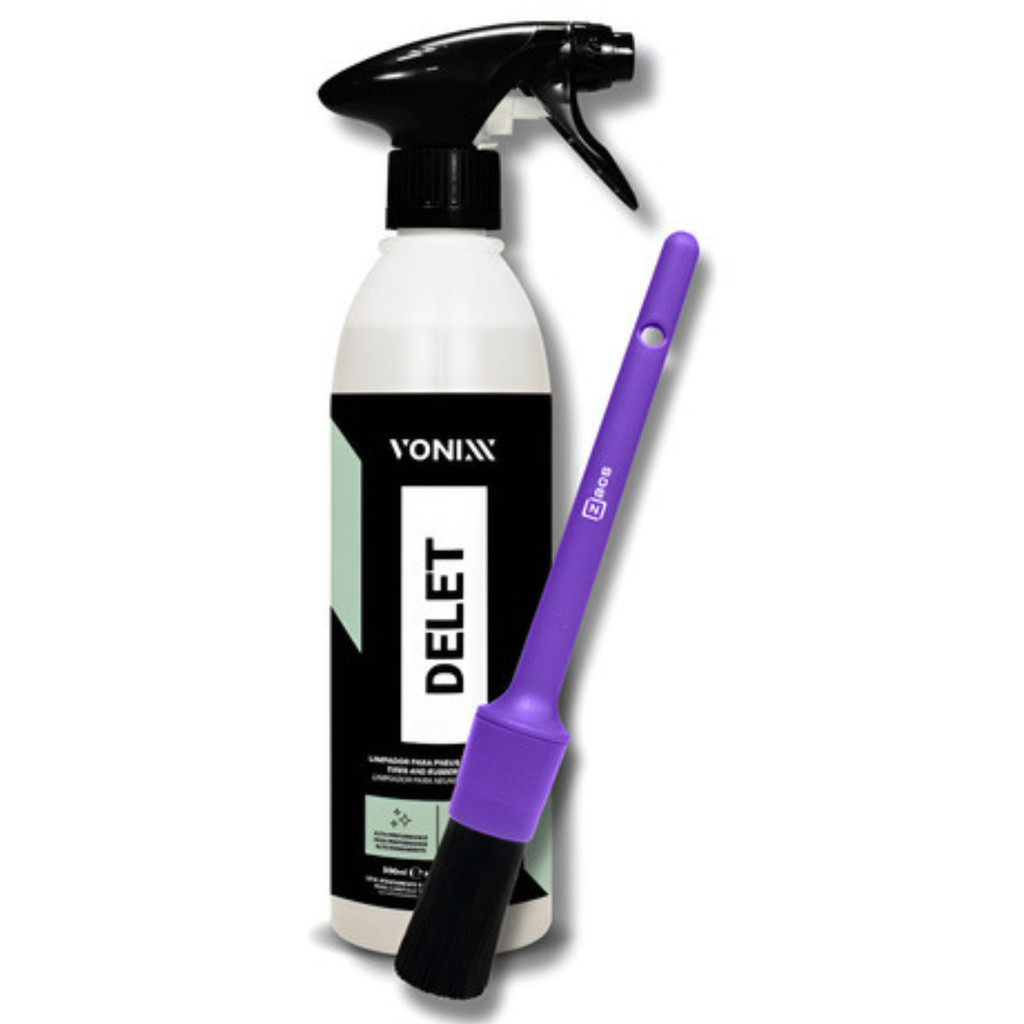 Kit Delet Limpador Vonixx Automotivo Pneu + Pincel No14 Zacs em Oferta na Shopee