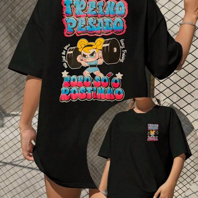 Camiseta  Básica Academia Treino Pesado Meme Fofo Só O Rostinho Maromba Exercicio em Oferta na Shopee