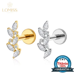 Piercing Helix Tragus Conch Labret Galho Titânio Zircônia