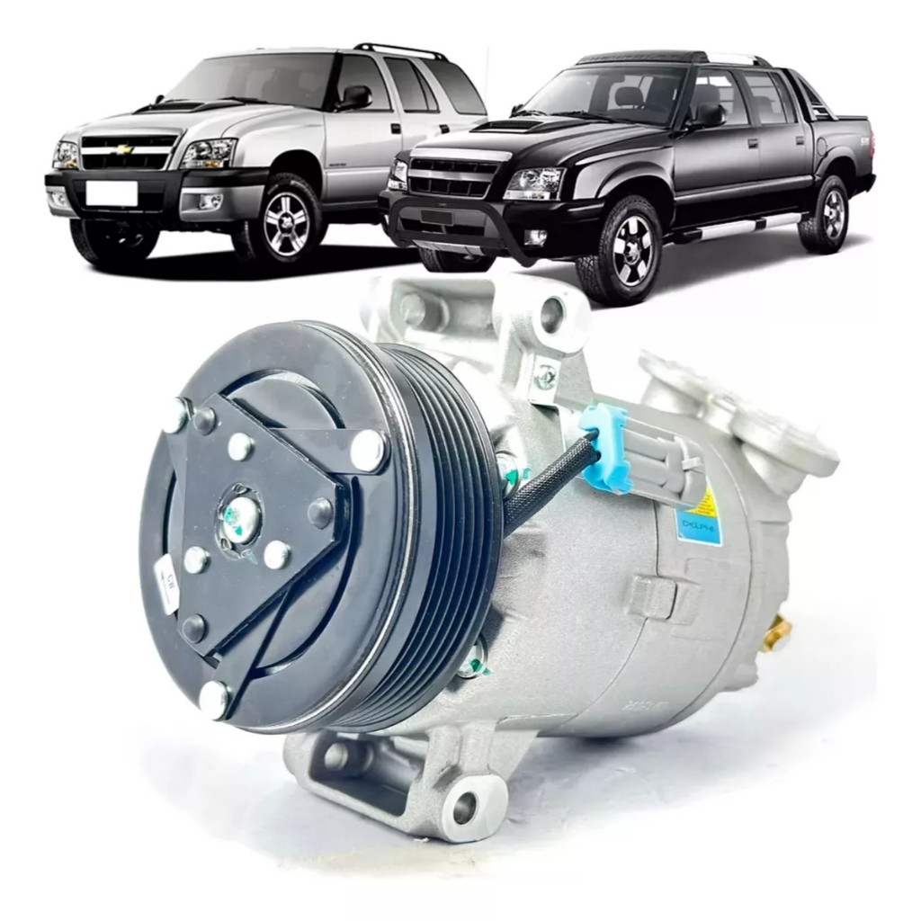 Compressor Ar Blazer / S10 2.4/2.8 Ano 96 Até 2012 Original DELPHI Novo Lacrado em Oferta na Shopee