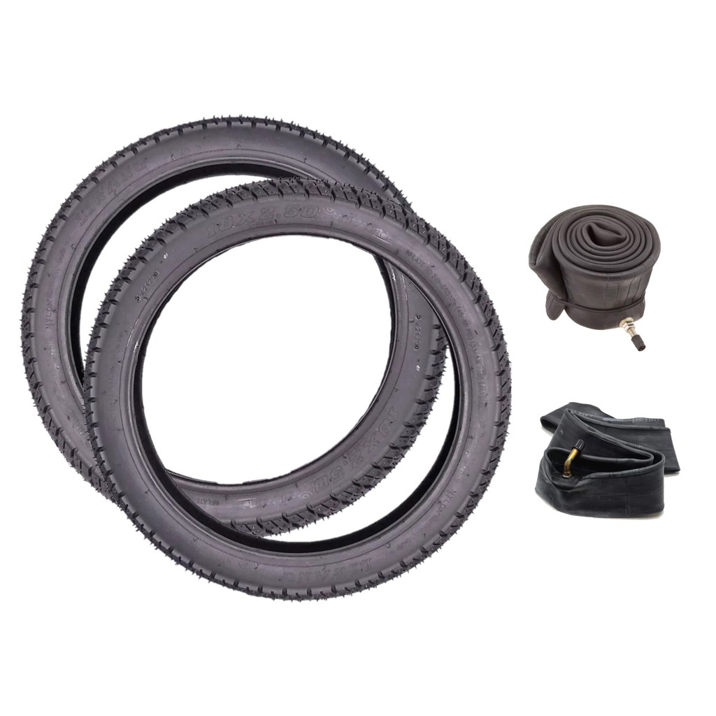 Kit 2 Pneus 18x2.50 +2 Câmara de ar Scooter elétrica Eco Fun