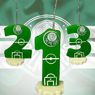 Vela Biscuit Palmeiras Porco Futebol Topo Bolo Aniversário Time em Oferta na Shopee