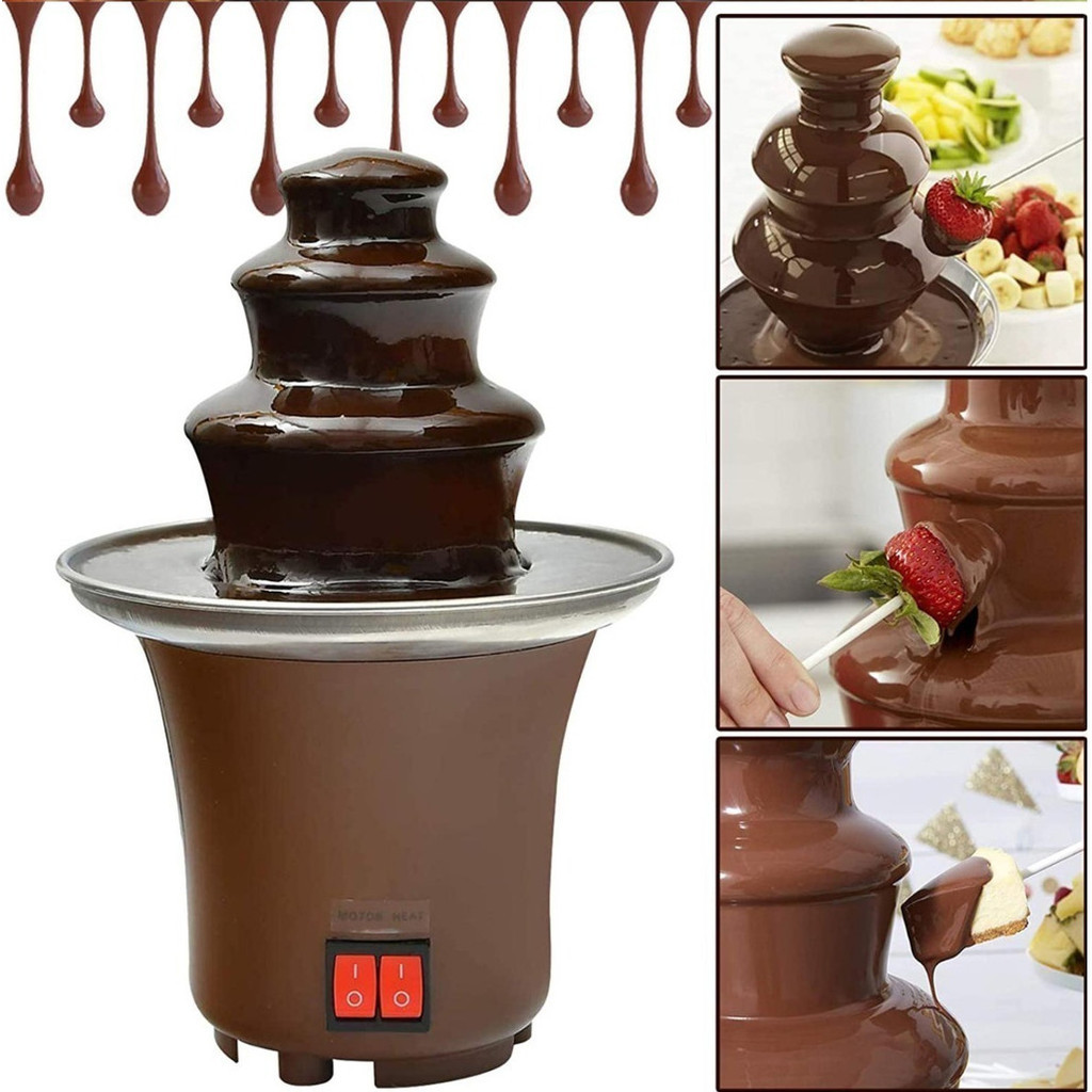Mini Cascata Fondue Chocolate 3 Andares Pratica Elétrica 110v/220v