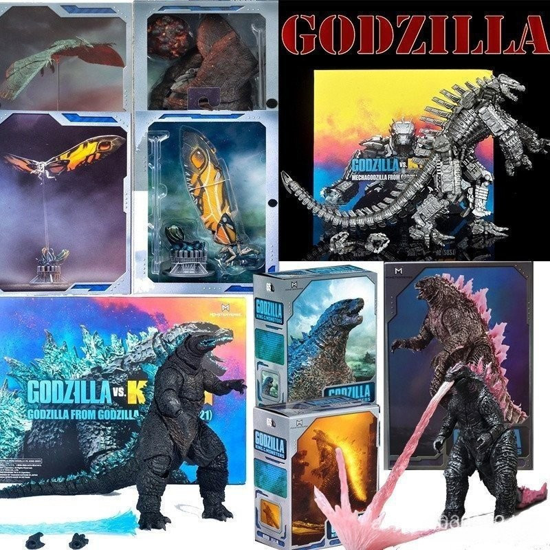 NECA Monstro Pré-histórico Godzilla's Rei Figura Móvel Mothra Rodan Versão Mecânica 2021 2019 2016 Modelo Articulado Sér