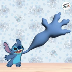 Brinquedo Mão Pegajosa - Stitch Estica e Gruda - 1 unidade - Disney Original - Rizzo
