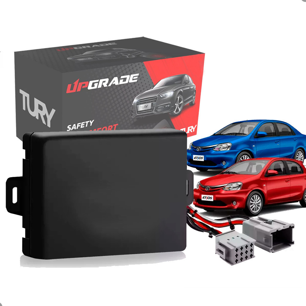 Módulo Tury PRO 4.8 CJ para Toyota Etios Hatch e Sedan 2015-2019 4 Portas One-Touch Antiesmagamento Plug and Play