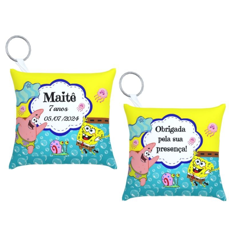 20 Almochaveiros Bob Esponja Lembrancinhas Bob Sponja para aniversário lembrancinhas personalizadas siri