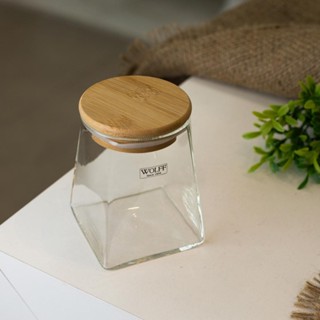 Porta Mantimento Wolff de Vidro com Tampa de Bambu 750ml em Oferta na Shopee