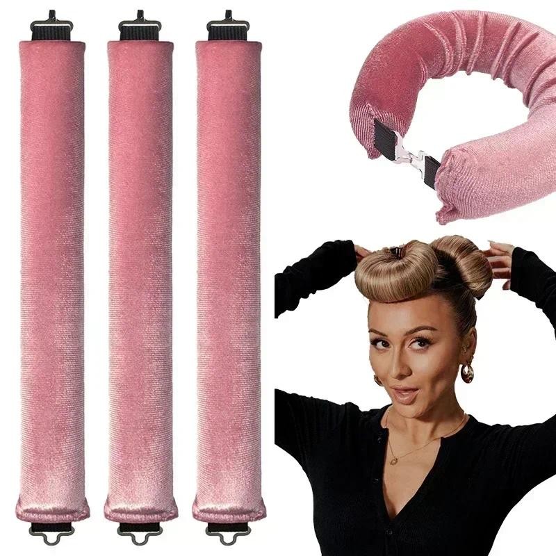 Rolos De Cabelo Sem Calor , Haste De Ondulação , Faixa De Cabeça Preguiçosos Com Gancho , Hastes Flexíveis Macias Para D