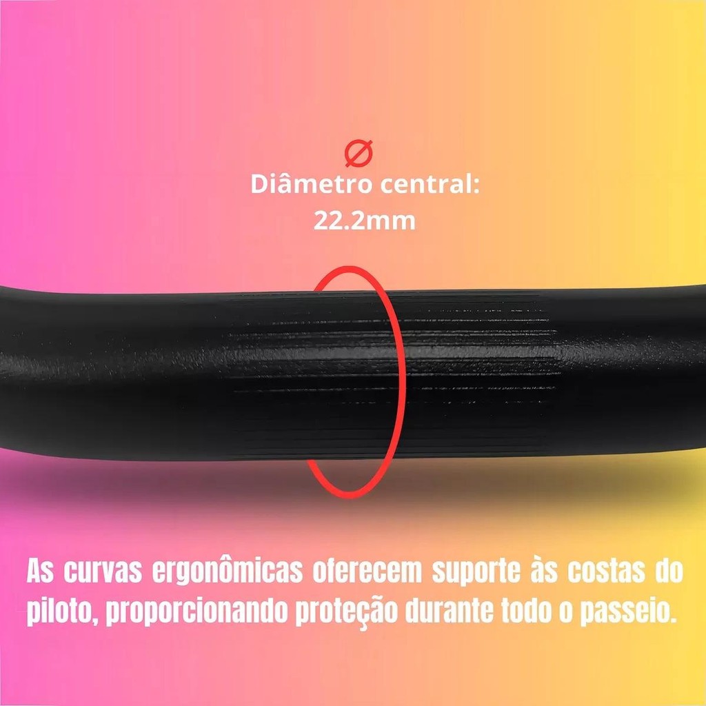 Guidão Alto Para Bicicleta Bmx Cross Freestyle Aço 22.2mm