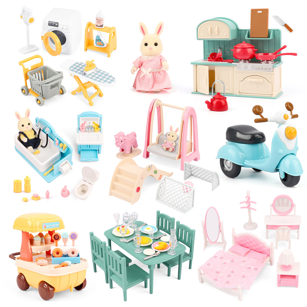 Floresta Família Boneca 1 : 12 Casa De Bonecas Acessórios De Cozinha Conjunto De Móveis Brinquedos Em Miniatura Fingir J