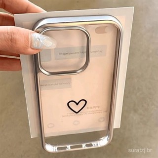 Simples amor linha ícone capa de telefone compatível com iPhone 16promax 7/8plus xr xsmax 16plus transparente 15 14 13 1 em Oferta na Shopee