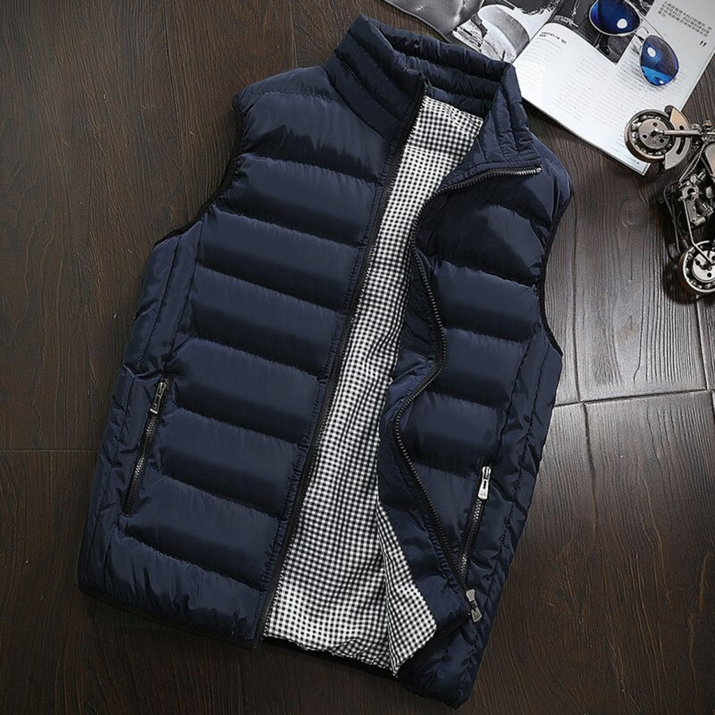 Outono e inverno Colete Masculino Country Acolchoado Casual E Sofisticado Colete Térmico