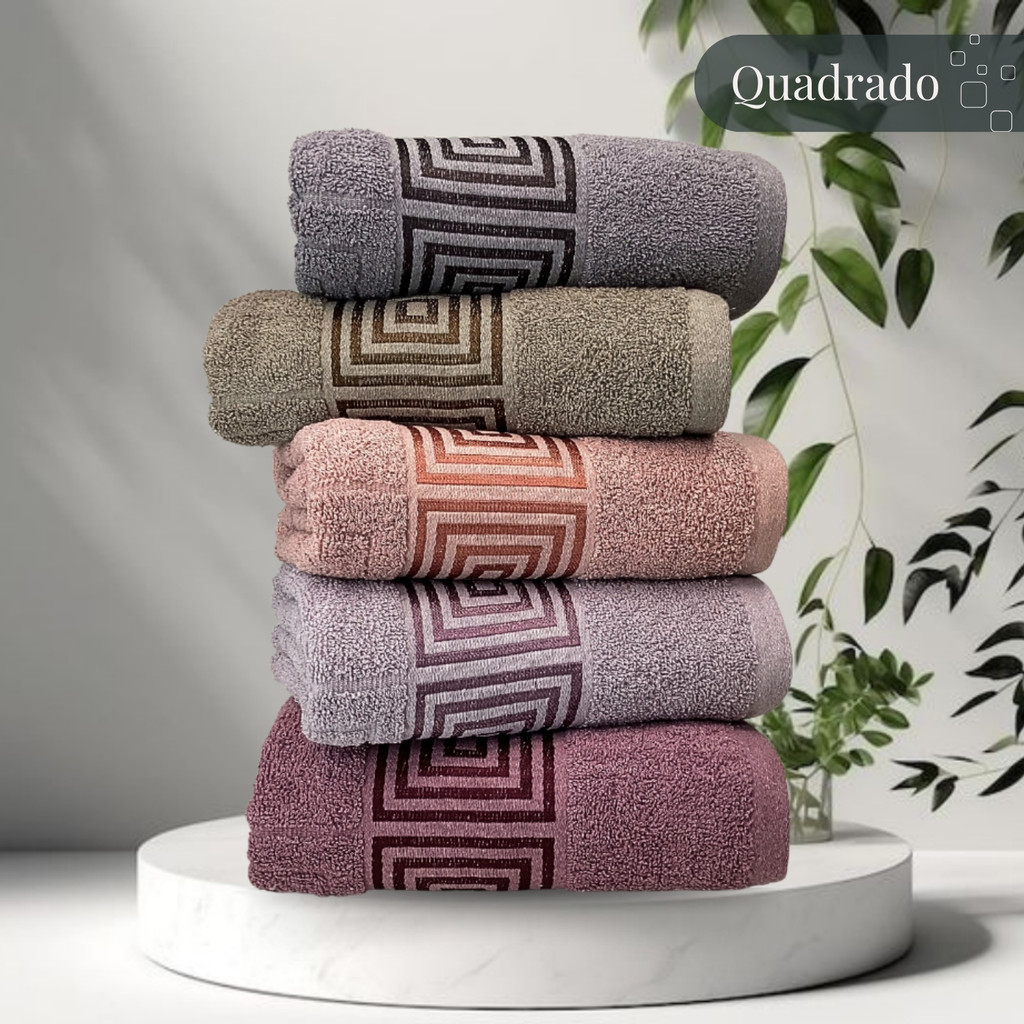 Toalha de Banho Grossa de Algodão Felpuda Super Macia Excelente Absorção Habitat Brisa Qua...
