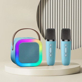 K12 Caixa de som sem fio com microfone Karaokê, Mini Alto-falante Bluetooth portátil de K…