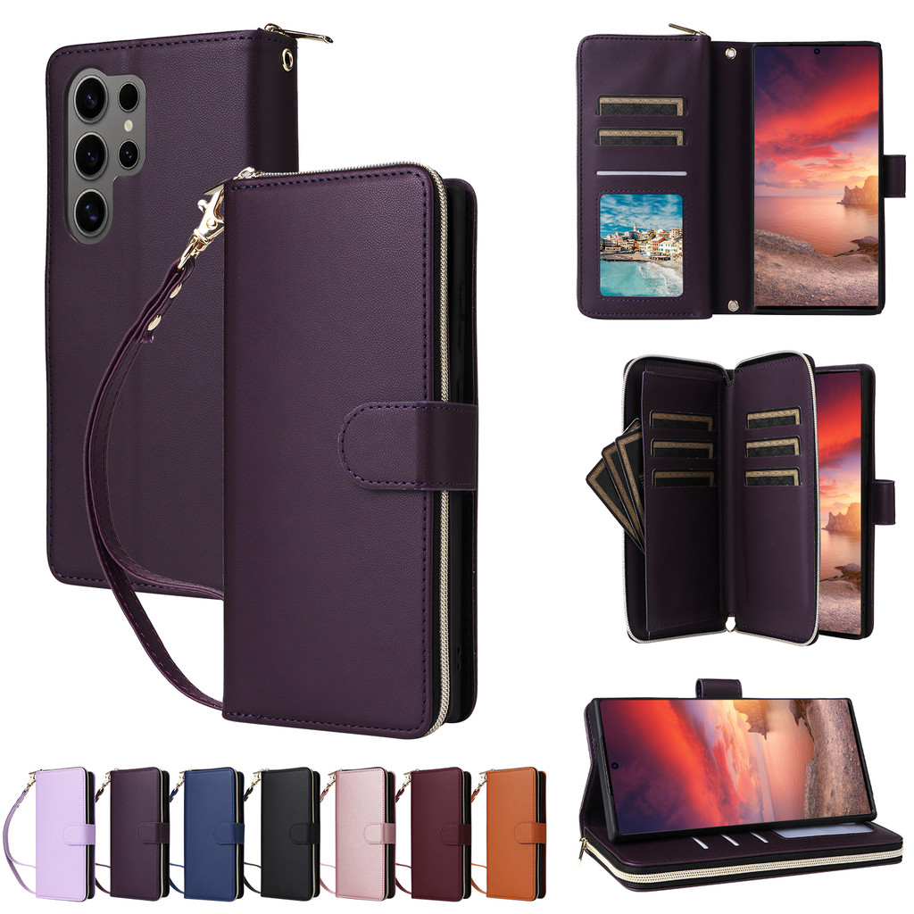 Adequado Para Samsung S25PLUS S25ULTRA A06 S24 A16 S24FE A55 A35 A25 A15 A24 A54 A34 plug-in multi Cartão flip Capa Prot