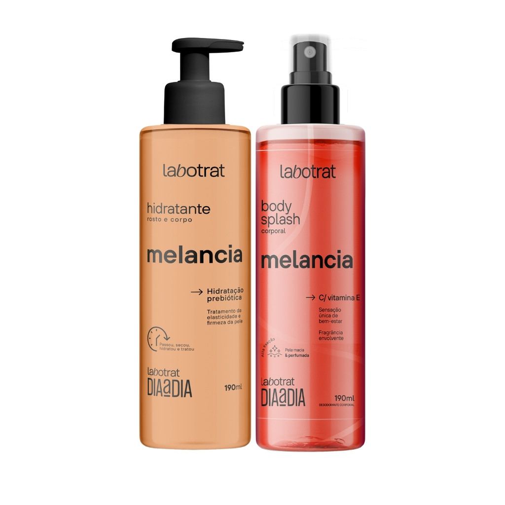 Kit Hidratante e Body Splash Corpo Rosto Melancia Labotrat
