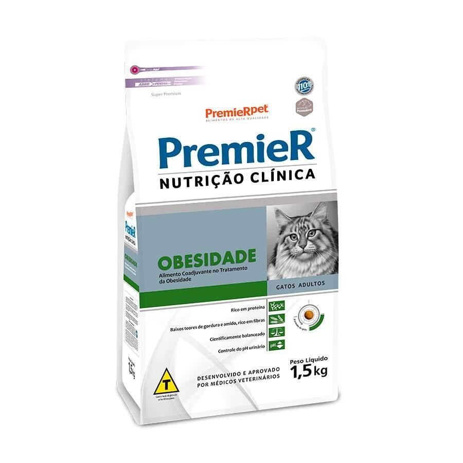Ração Premier Nutrição Clínica Obesida Gatos Adultos 1,5kg em Oferta na Shopee