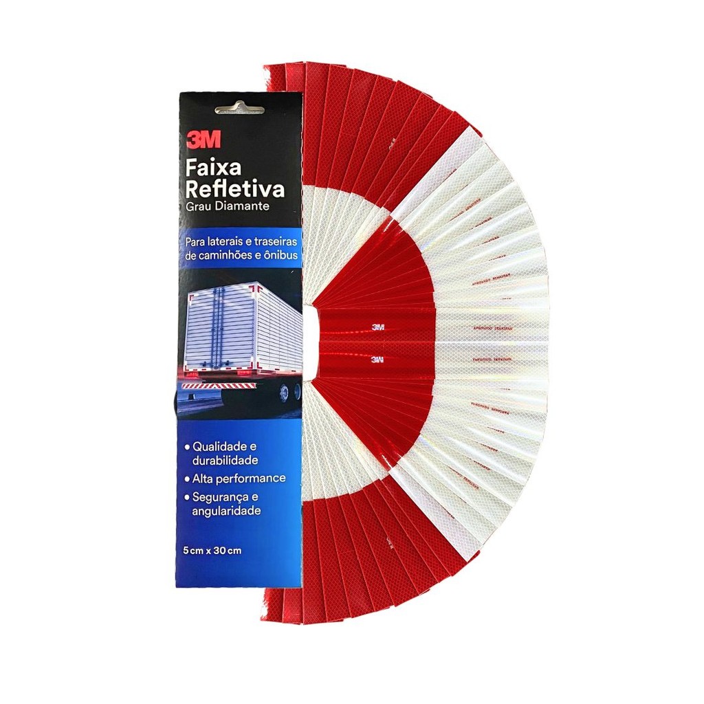 Kit 50 Faixas Refletivas Lateral 3M Original