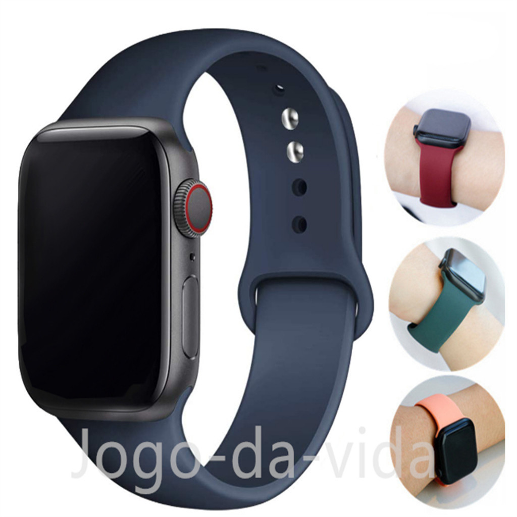 pulseira silicone Suave compatível Apple Watch ultra 49mm e smartwatch 46/45 44 42mm/38 40 41mm DK store — imagem 2 de 2