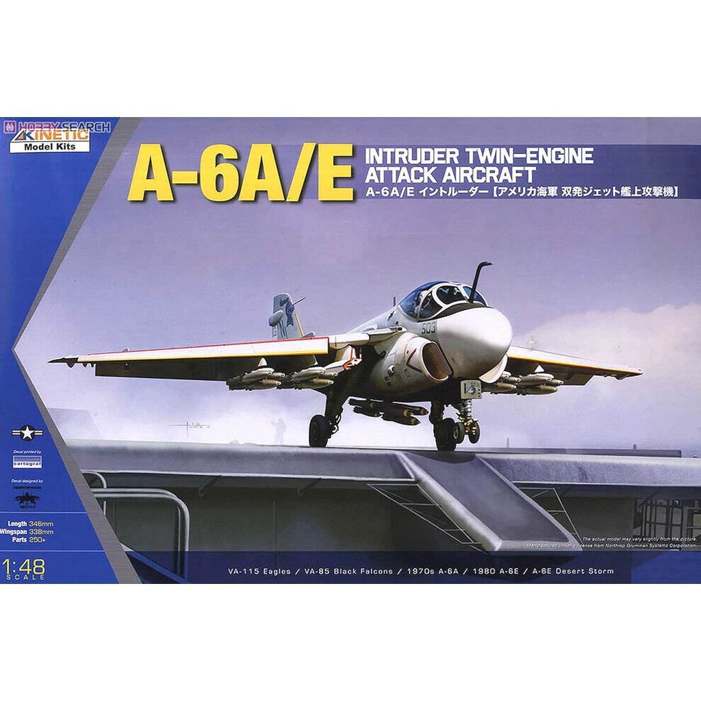 Avião A-6 A/E Intruder Kit Kinetic 1/48 plastimodelismo