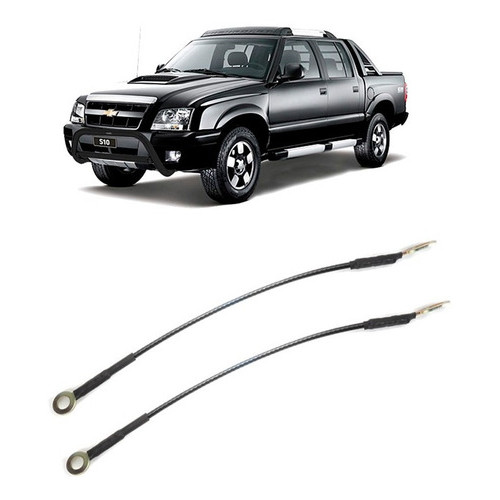 Par Cabo Aço Tampa Traseira Caçamba Reforçado Pickup S10 2008 2009 2010 2011