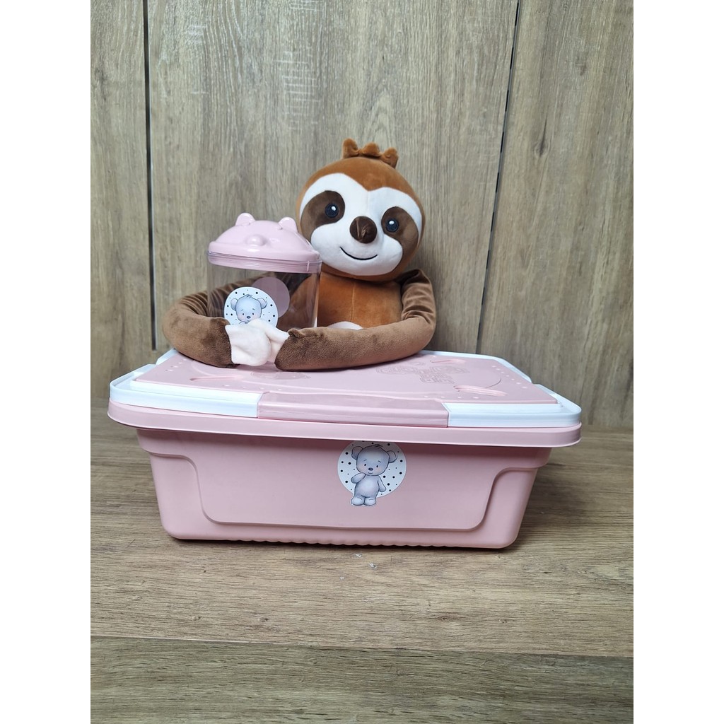 Kit Organizador Bebê Adoleta com Porta Cotonete em Oferta na Shopee