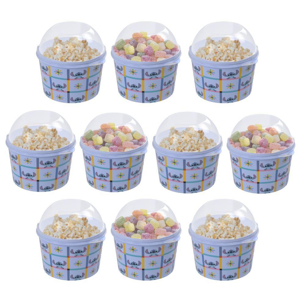 Kit 10 Potes Stitch Porta Mix Lembrancinha Festa Plasútil em Oferta na Shopee