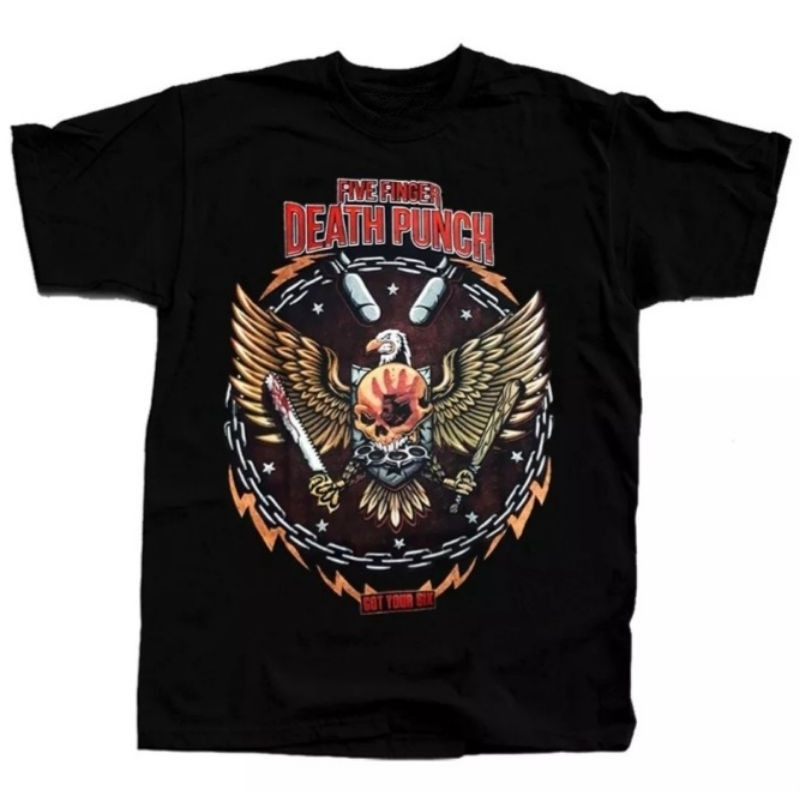 [Camiseta Premium em Algodão Puro]GXG Camiseta Oficina Rock -  Banda Five Finger Death Punch - Agora com Tamanho XG. em Oferta na Shopee