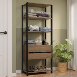 Guarda-Roupa Closet Modulado Valencia 2 Gavetas 4 Prateleiras 70cm Madesa