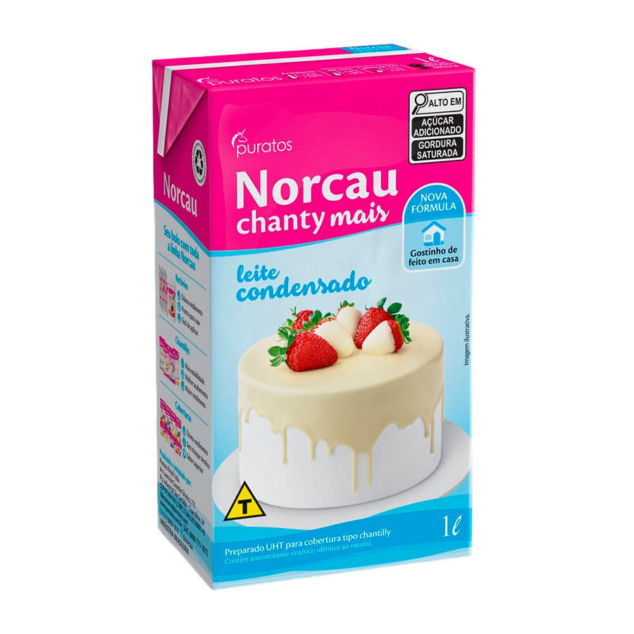 Chantilly Norcau Chanty Mais Leite Condensado 1L PURATOS em Oferta na Shopee