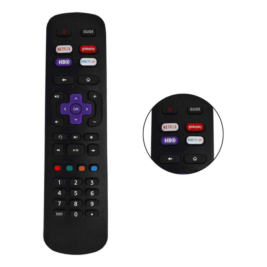 Controle Remoto Compatível Tv Semp Tcl Toshiba Roku Smart em Oferta na Shopee