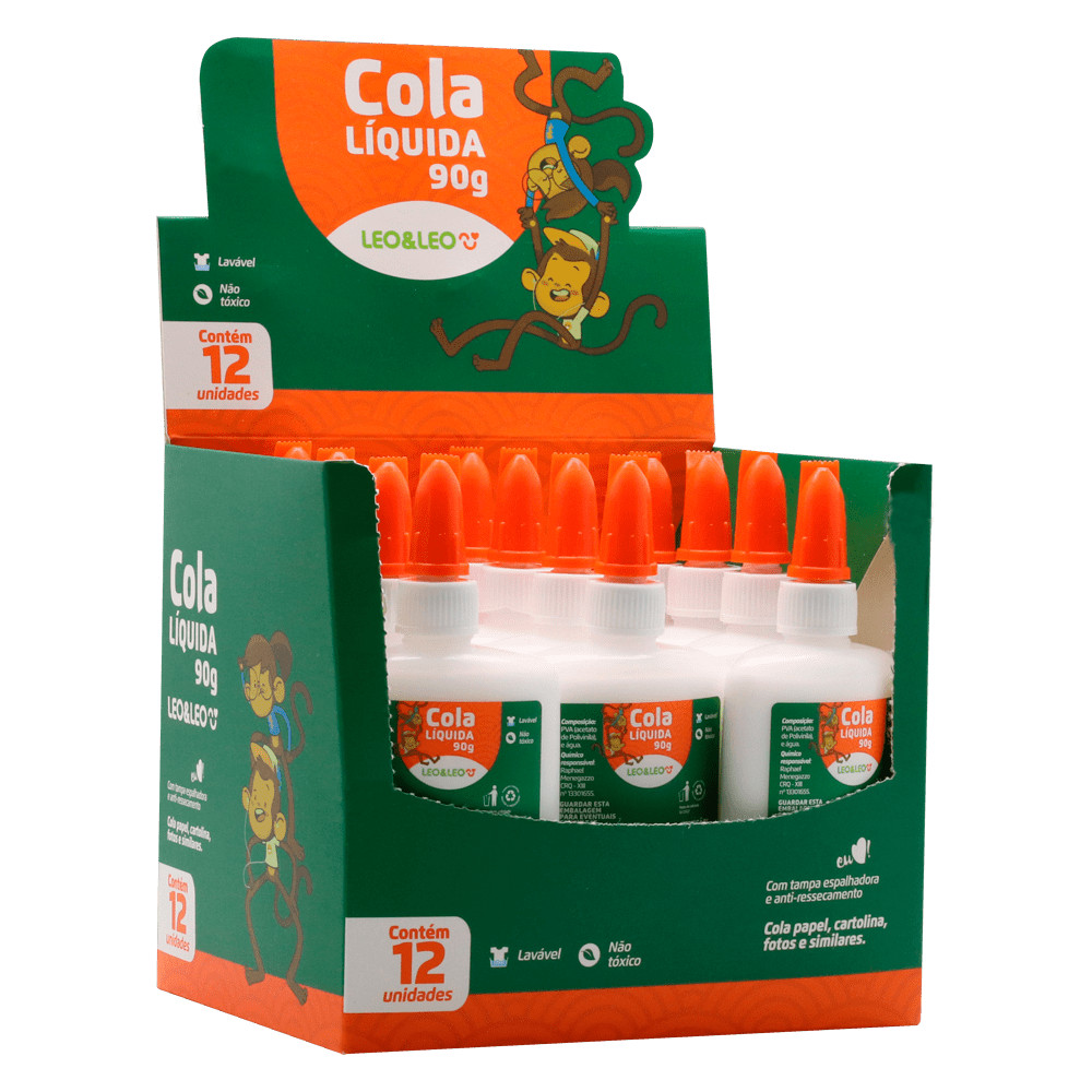 Cola Branca 90G Leo&leo - 1 Caixa com 12 Unidades em Oferta na Shopee